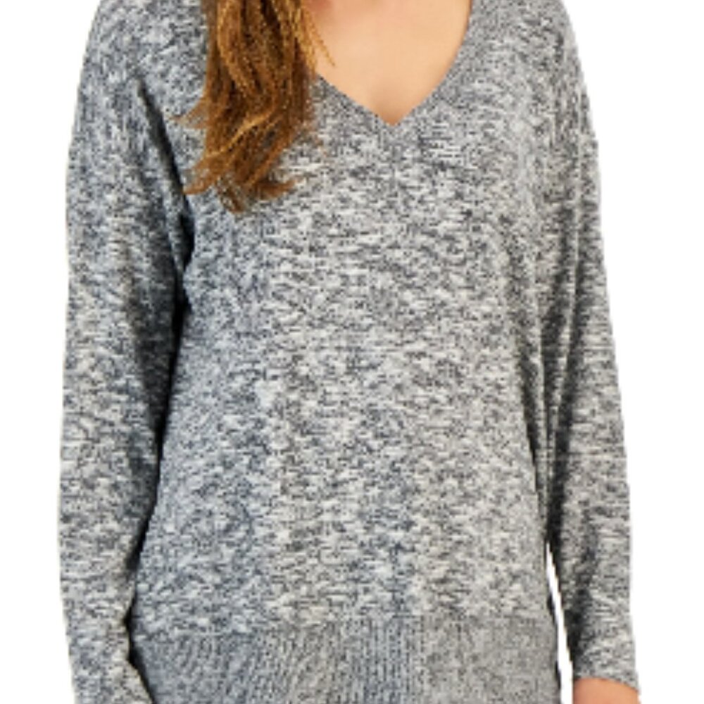 Style & Co. Grey V Neck Top XXL
